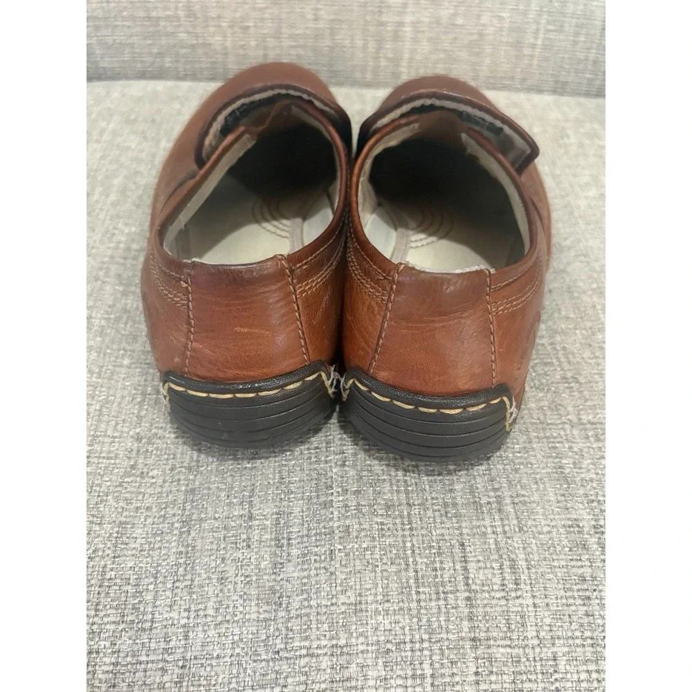 Dr Martens Kansas Slip On Shoes Brown Leather Sz 9‎
